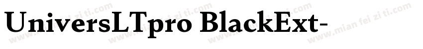 UniversLTpro BlackExt字体转换